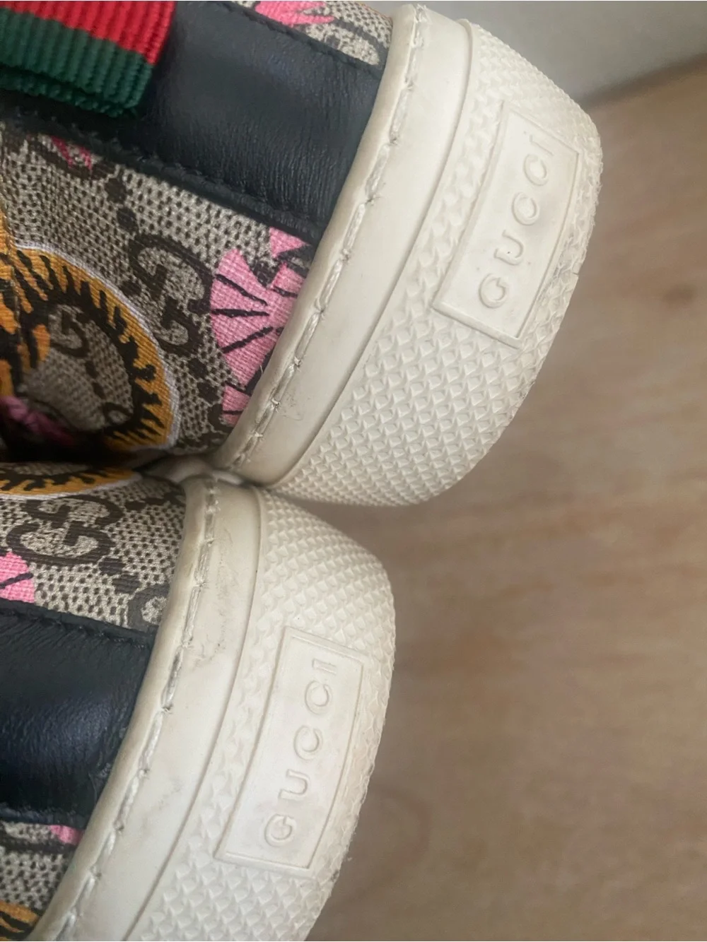 Gucci Dublin Bengal Tiger GG Supreme Slip-On Sneakers Size 8 (38)